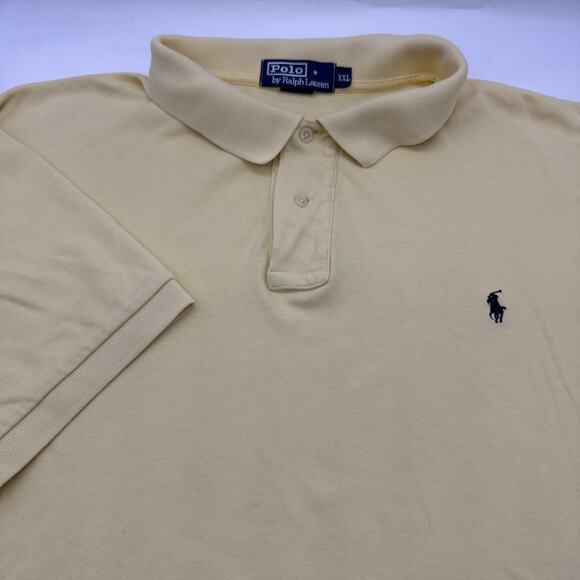 Polo Ralph Lauren Polo‎ Shirt Mens XXL Yellow Classic Short Sleeve Golf Rugby - Picture 1 of 5